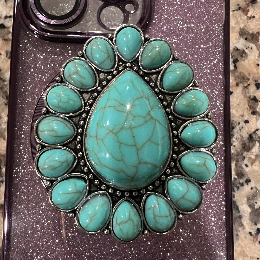 Turquoise Phone grip